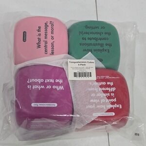 Really Good Stuff Comprehension Cubes 4-Pack Educational Foam Dice Grades 2-3
